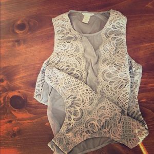 Gray Victoria’s Secret Bodysuit- size Med